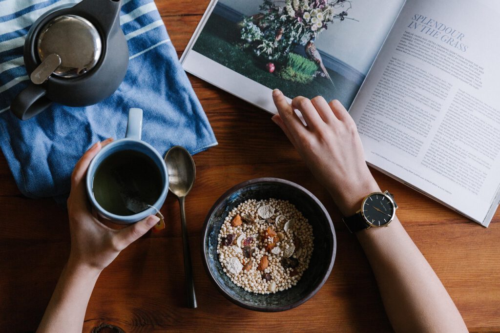 breakfast, healthy, food, diet, fruit, bowl, organic, cereal, grain, muesli, dessert, eating, meal, fresh, morning, delicious, vegan, snack, nutrition, granola, natural, tea, reading magazine, morning reading, mockup, breakfast, diet, diet, diet, diet, diet, eating, eating, eating, vegan, nutrition, nutrition, tea